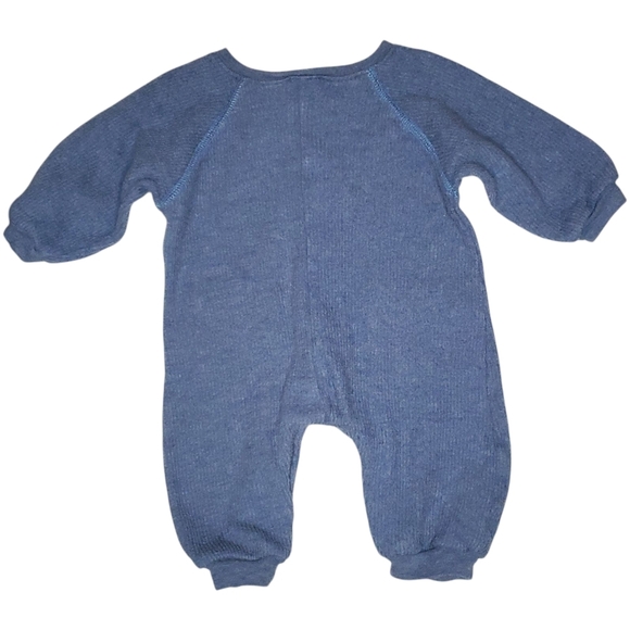 Vintage Sesame Street Romper Jumpsuit Long-sleeve Blue Bear Baby Boys 3-6 Months - Picture 2 of 4